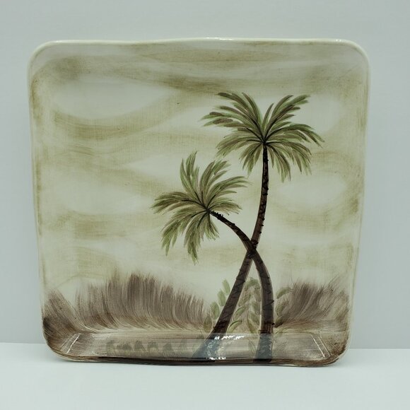 Tabletops Unlimited Bahamas Salad Plate Square Serving Lunch Display Plate - Picture 1 of 6